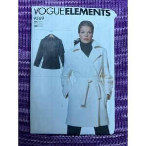 Vogue Pattern 9569 Coat Long Short Size 6-22